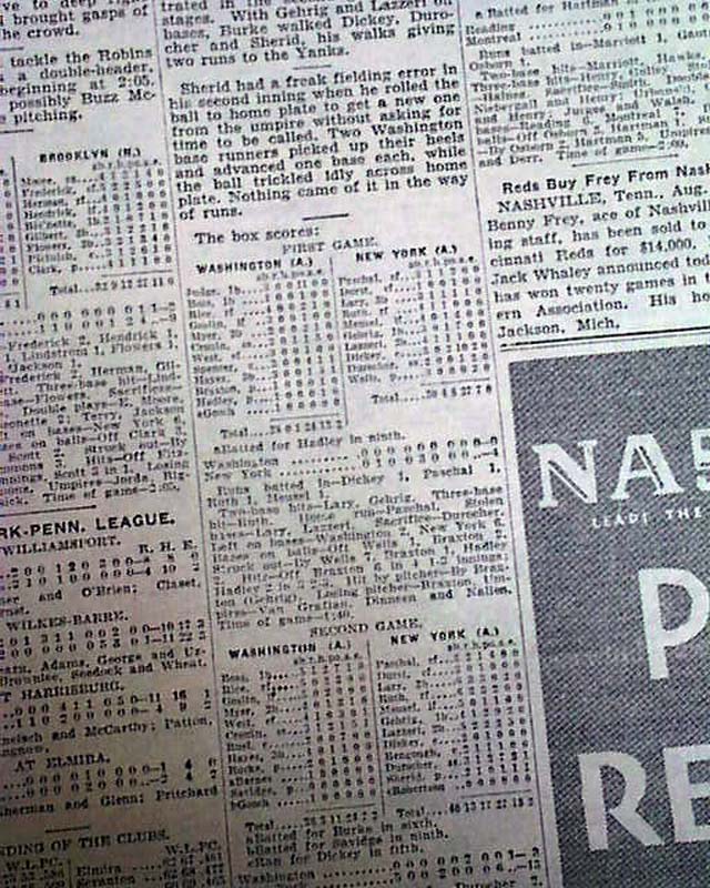 Babe Ruth Goes Deep Twice Rarenewspapers