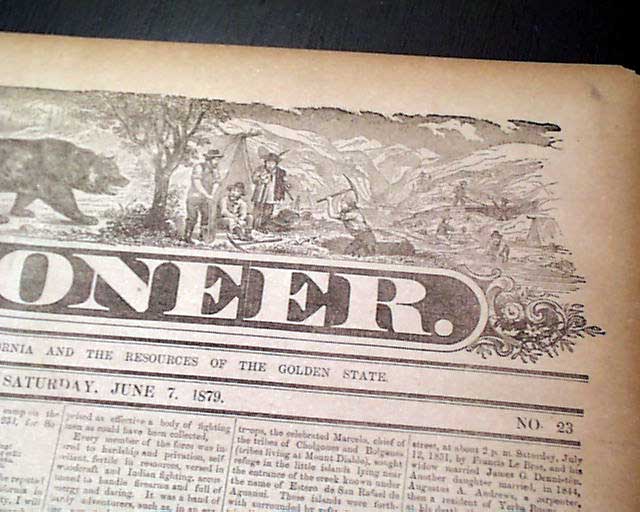 Early Print Of Sutter S Fort Great Article On The Bear Flag Revolt