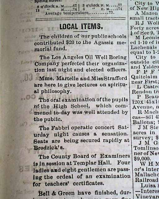 Old West Newspaper From Los Angeles Ca Rarenewspapers