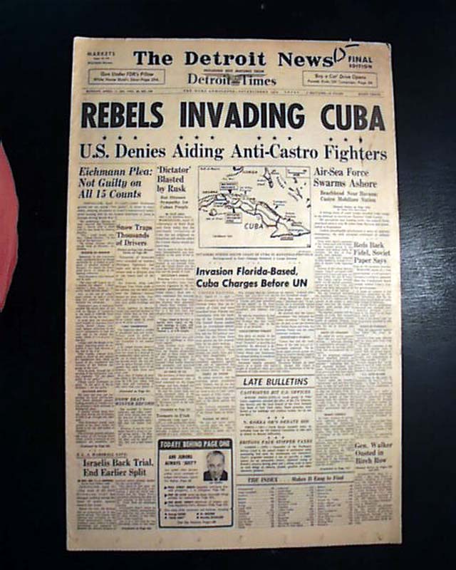 The Failed Bay Of Pigs Invasion Of Cuba Rarenewspapers