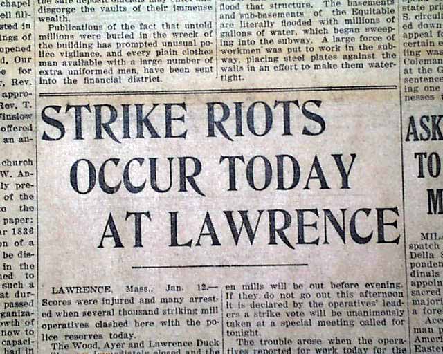 Lawrence Textile Strike Rarenewspapers