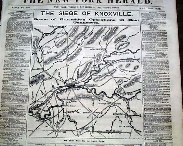 Siege Of Knoxville Tn Civil War Map Rarenewspapers