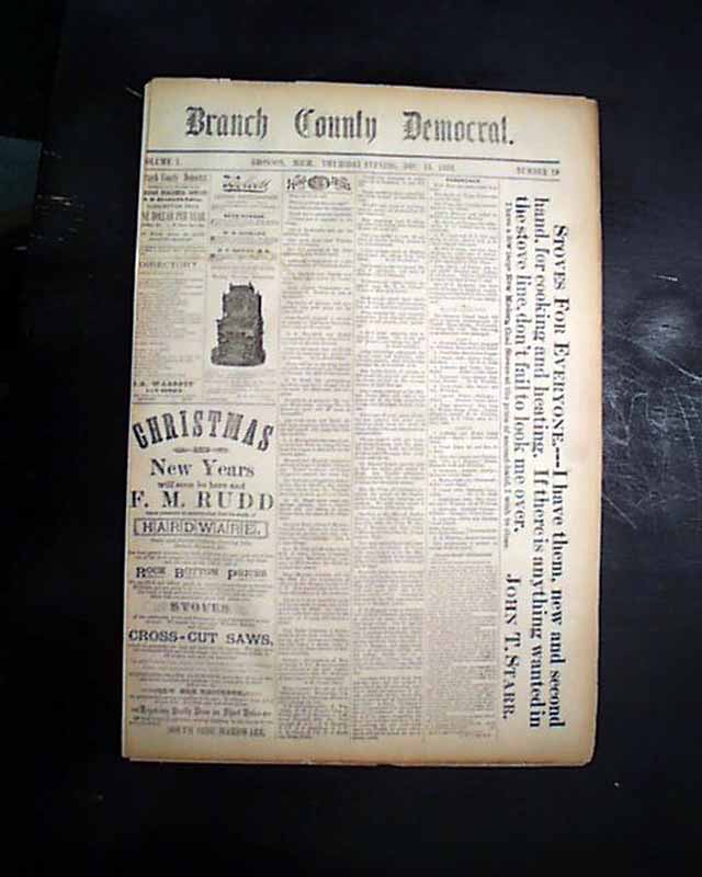 1888 Bronson, Michigan newspaper
