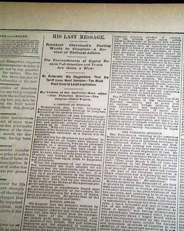 1888 Bronson, Michigan newspaper