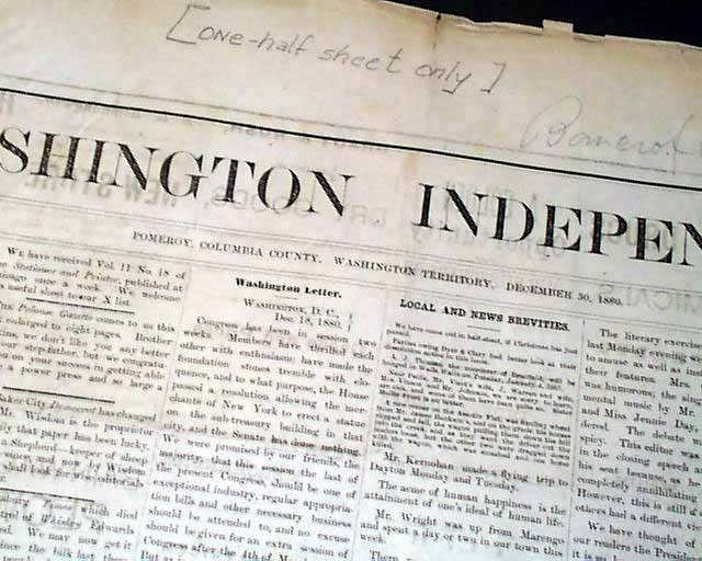 From the territory of Washington...