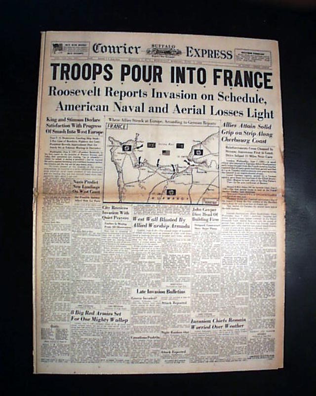 D-Day invasion, day 2... - RareNewspapers.com