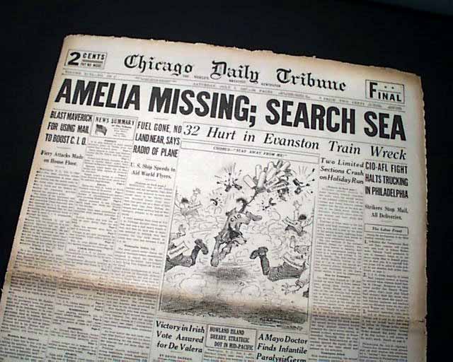 Beginning of the Amelia Earhart mystery...