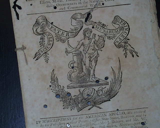 Short-lived 18th century Boston magazine...
