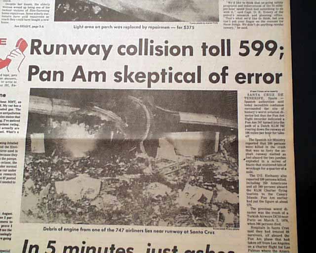 Tenerife Airport Disaster Worst Ever