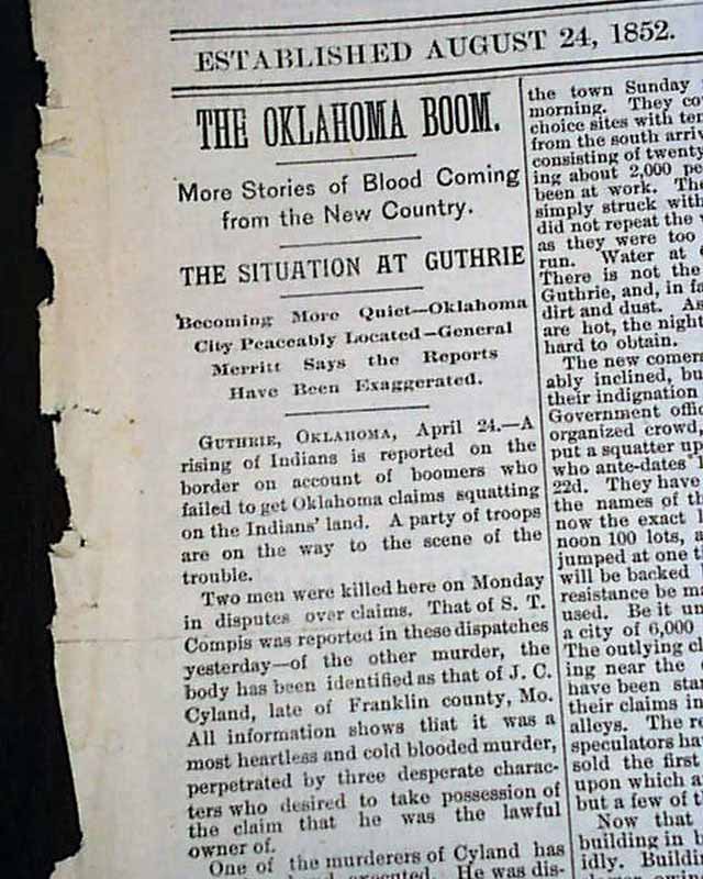 The Oklahoma land rush.....