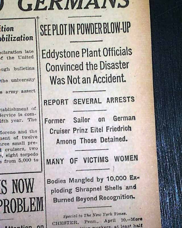Munition factory explosion in Eddystone, PA...