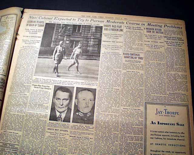 Night of the Long Knives in 1934... - RareNewspapers.com