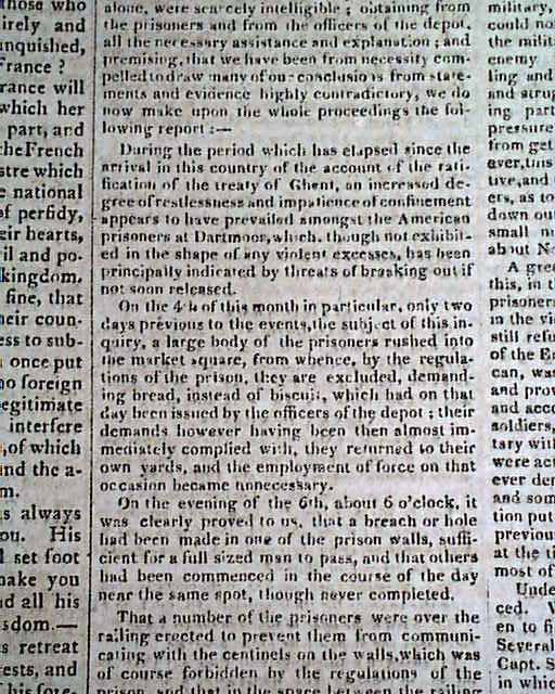 Dartmoor Prison Massacre in 1815....