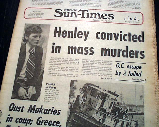 Serial Killer Elmer Wayne Henley in 1973...