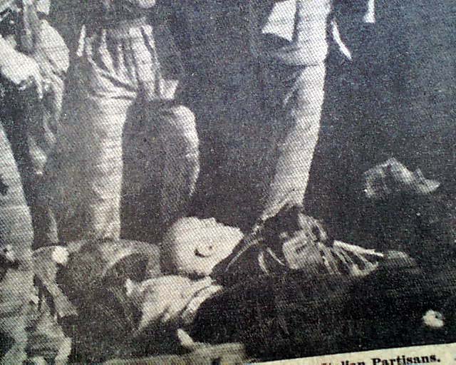 The death of Benito Mussolini...