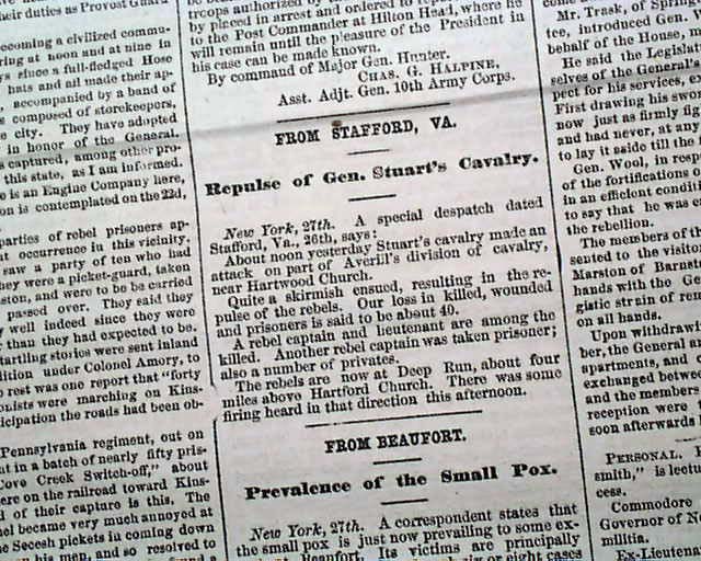 Mount Sterling Kentucky 1863 Civil War... - RareNewspapers.com