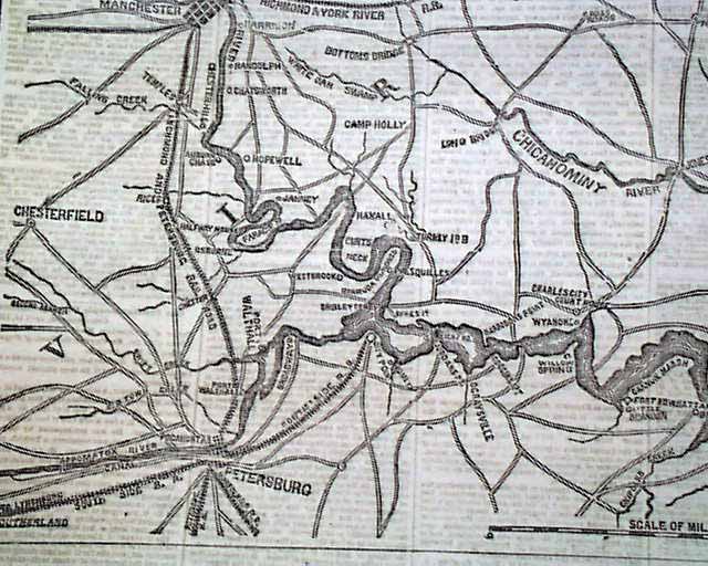 Three 1863 Civil War Maps - Virginia... - RareNewspapers.com