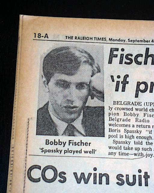 Boris Spassky and Bobby Fischer Championship – Robb Report