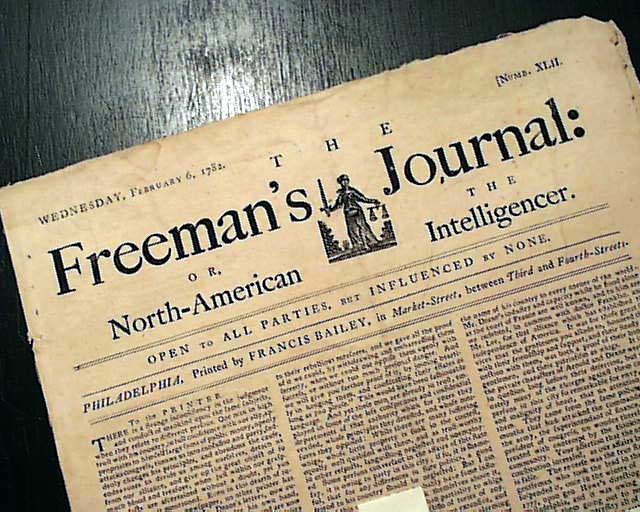 George R. Allen Freedom Journal Reflections upon the Revolutionary War... - RareNewspapers.com