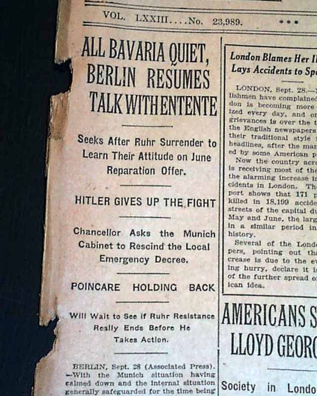 Adolph Hitler gaining popularity in Germany...