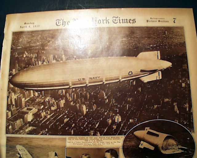 USS Akron (ZRS-4) Airship crash photos... - RareNewspapers.com