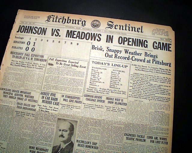 1925 Pittsburgh Pirates vs. Washington Senators