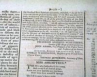 Signed by Washington, Adams, Jefferson and Hamilton...   On the death of Ben Franklin...