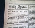 "Memphis" newspaper printed in Atlanta GA during the Civil War... - Image 10
