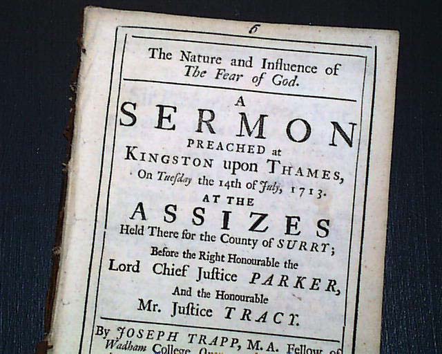 Pamphlet from 1713...