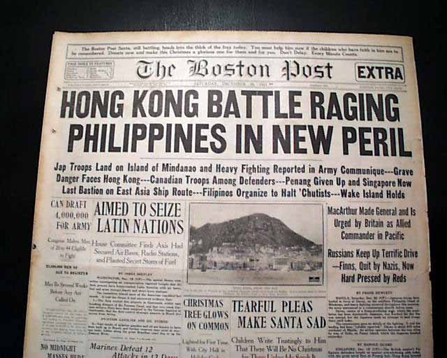 Battle of Hong Kong... Douglas MacArthur... - RareNewspapers.com