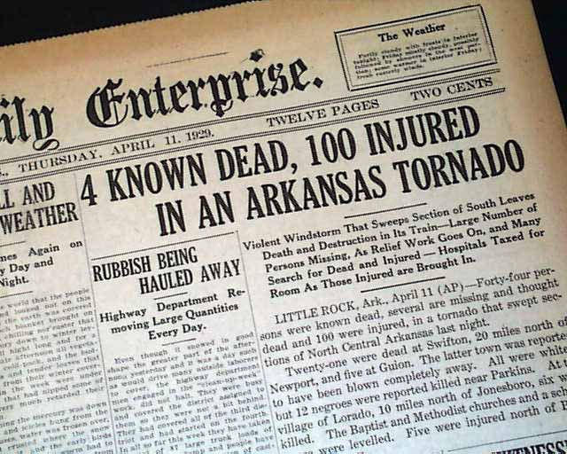 1929 Swifton, Arkansas tornado... - RareNewspapers.com