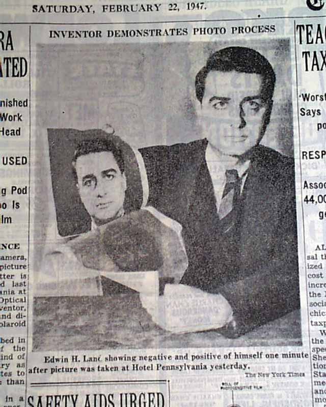 Instant camera invented in 1947