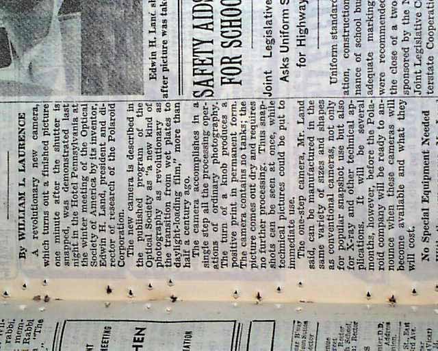 Instant camera invented in 1947