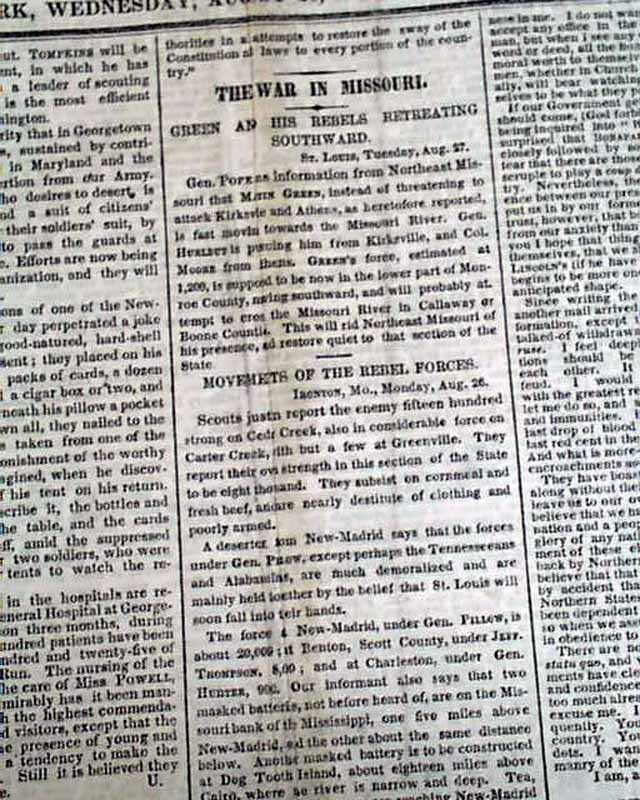 1861 Battle of Kessler's Cross Lanes.... - RareNewspapers.com