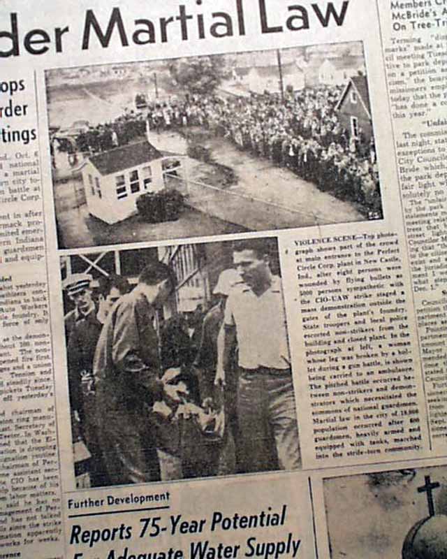 New Castle IN Indiana strike riots...