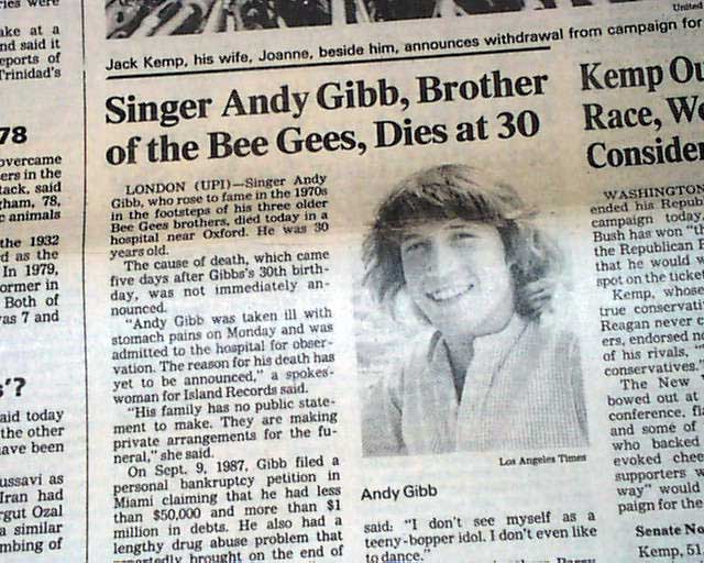 andy gibb death