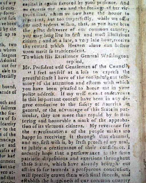 Patriotic address by Washington... Paul Revere engraving