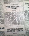 Sinking of the Bismarck, in a Nazi newspaper... - Image 3
