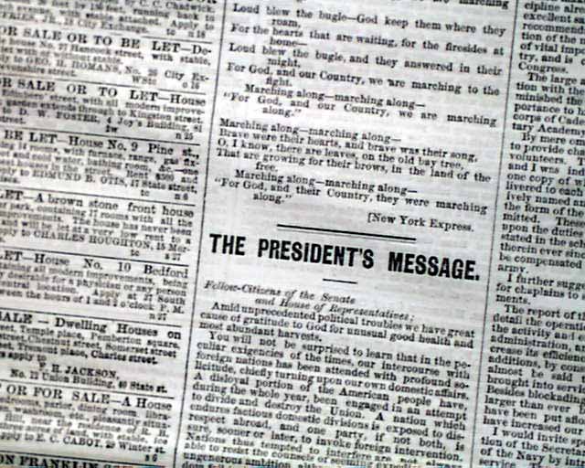 Abraham Lincoln's state of the union address...