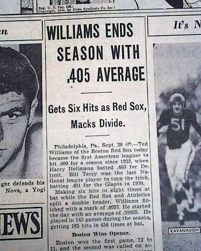 Ted Williams' 1941 Season Is MLB's Most Underrated of All Time, News,  Scores, Highlights, Stats, and Rumors