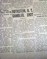 Arnold Rothstein shot in NYC...   - Image 1