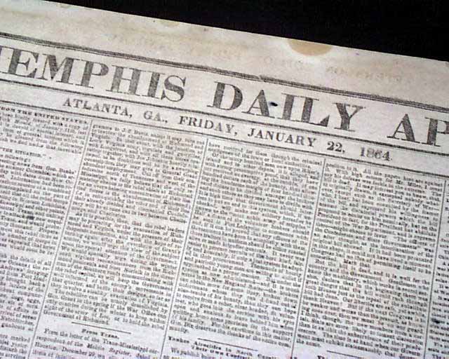 Udvej interview replika Memphis" newspaper printed in Atlanta, Georgia... John Mosby (Gray Ghost)  mention... extensive war reporting... - RareNewspapers.com
