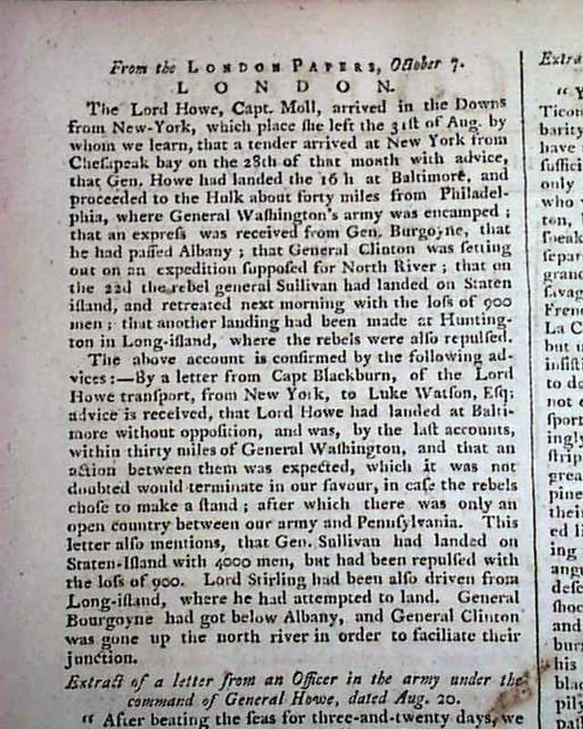 Latest on the Revolutionary War...