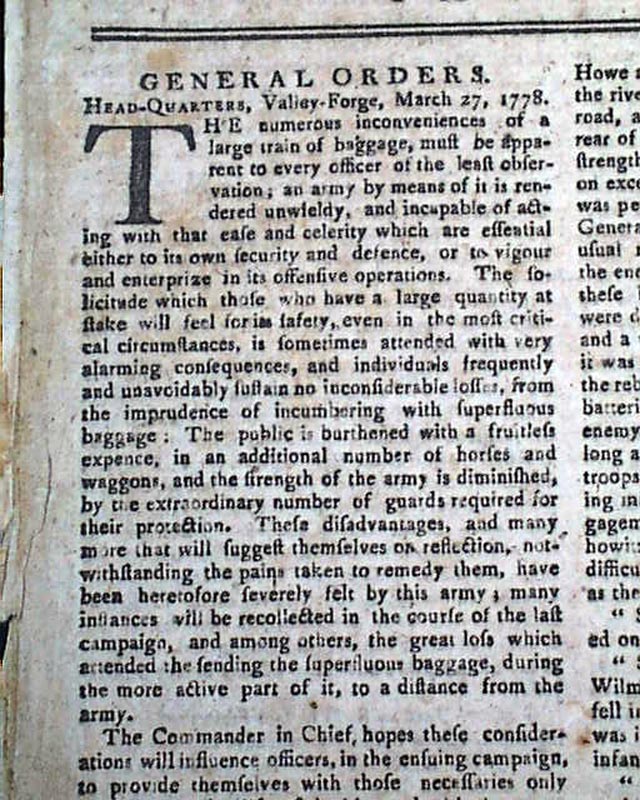 Battle of Germantown...  Battle of Brandywine... and much more...