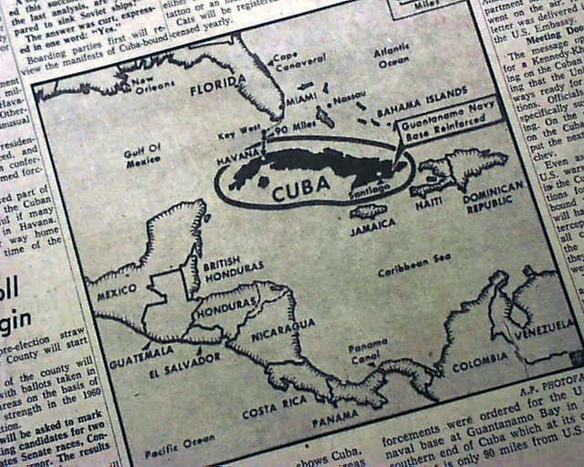 Схема какого исторического события изображена на иллюстрации флорида куба гавана