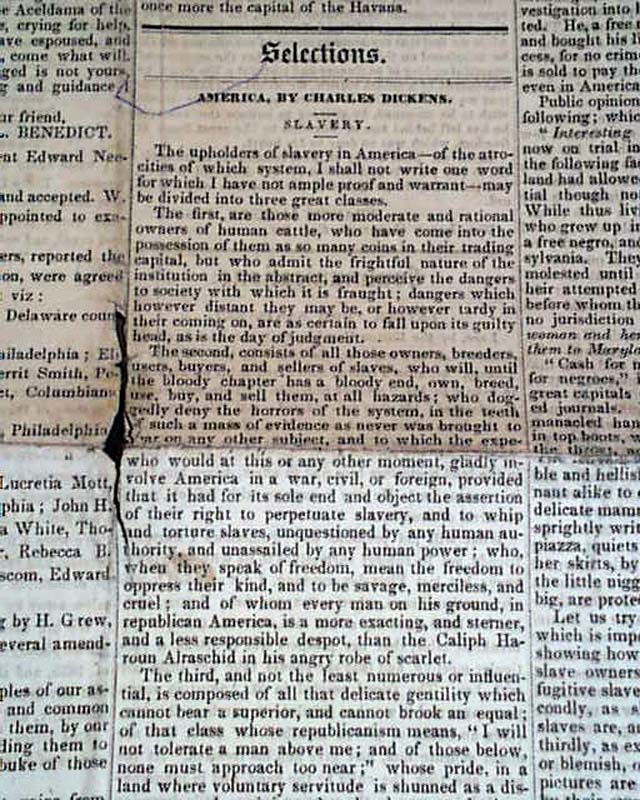 1842 anti-slavery newspaper... - RareNewspapers.com