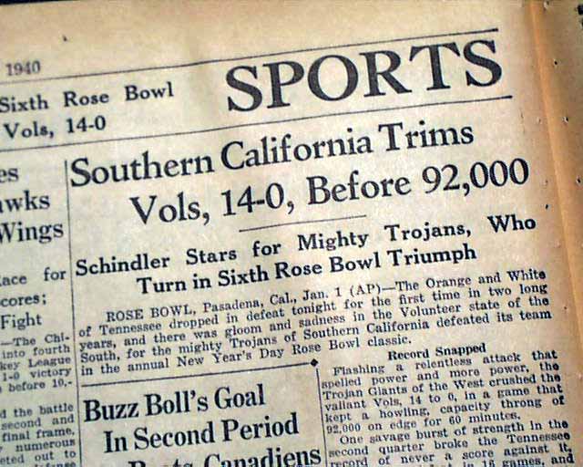 1940 rose bowl