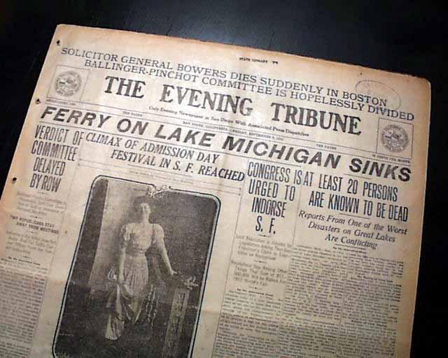 1910 SS Pere Marquette 18 sinking disaster... - RareNewspapers.com