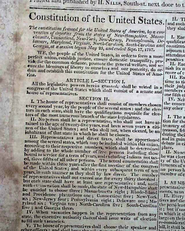 The Constitution of the United States, with the Bill of Rights ...