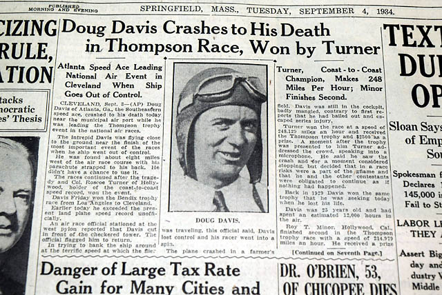 1934 aviator Doug Davis killed.... air racer...